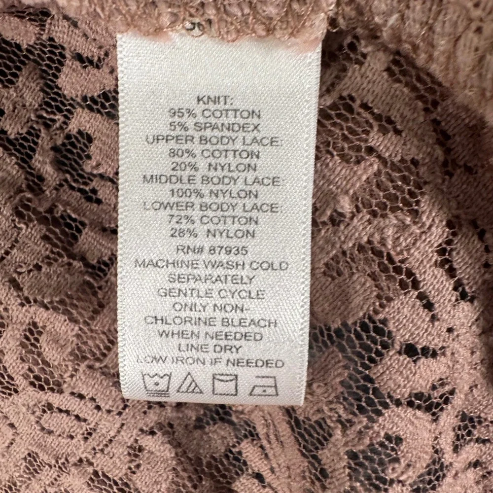 Logo Lavish Womens XS Pink Lace Cardigan Boho Fairy Grunge Whimsy‎ Romantic Top